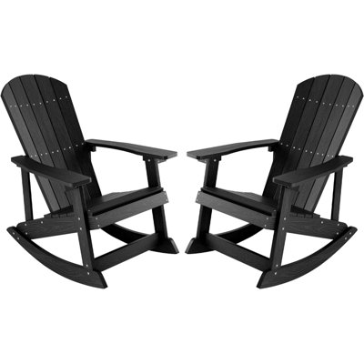 Chaise berçante d'extérieur en plastique surdimensionnée toutes saisons Adversi