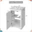 Meuble-lavabo autoportant moderne de 20 pouces avec lavabo intégré en céramique et porte ajustable en blanc-1536962629