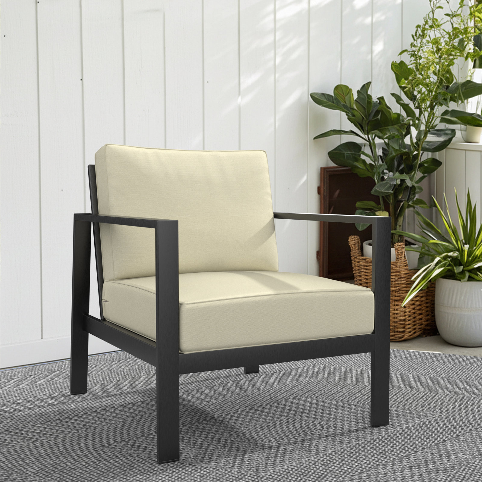 Lani 25" Sunbrella® Seat and Back Cushion, Canvas Canvas Sunbrella® Canvas