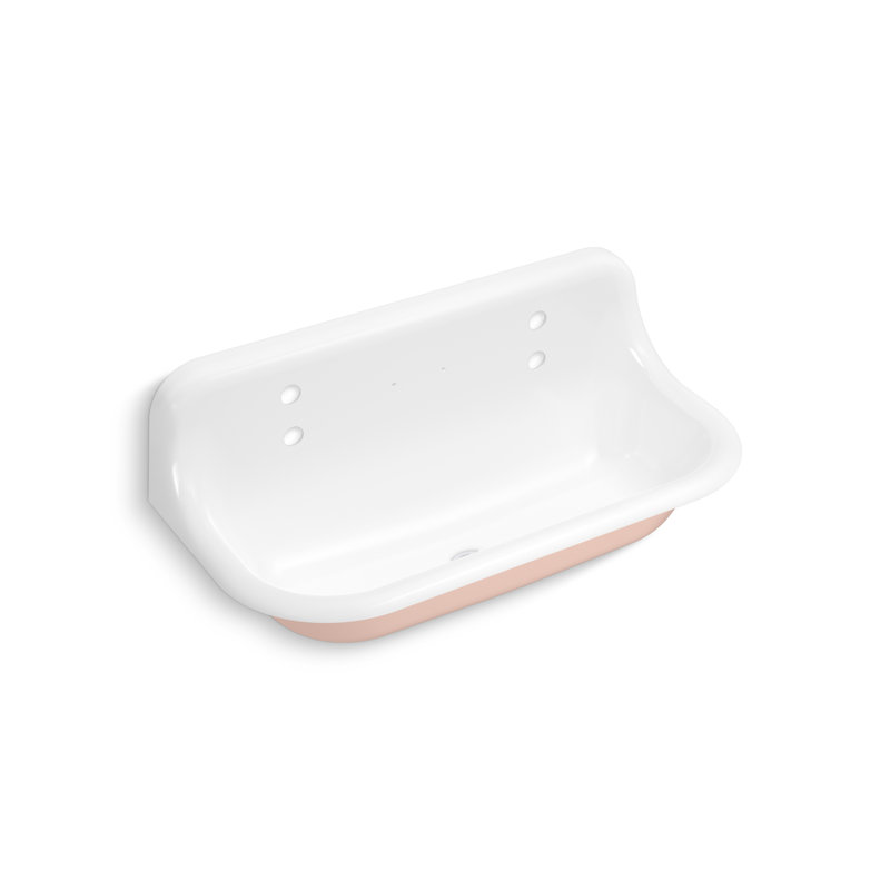 Brockway 36 In. Wall-Mount Utility Sink, Peach Blow