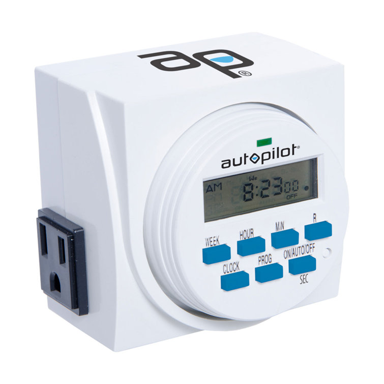 Hydrofarm TM01715D 7 Day 8 Programs Dual Outlet Digital Programmable Timer
