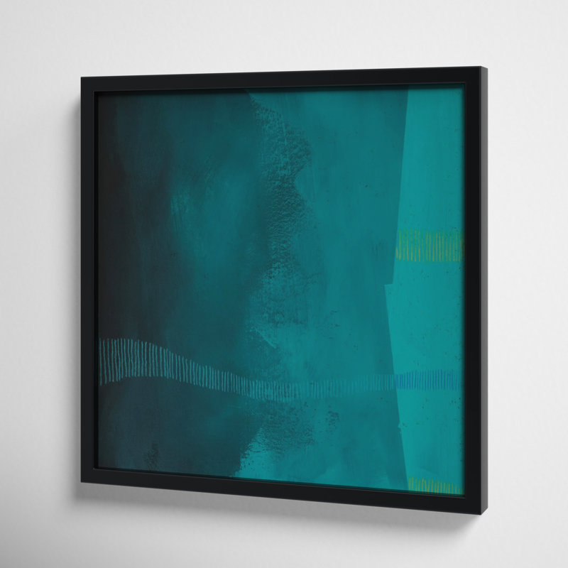 Delta Wave 4 Painting by Jacques Pilon, Black Framed, 16" H x 16" W