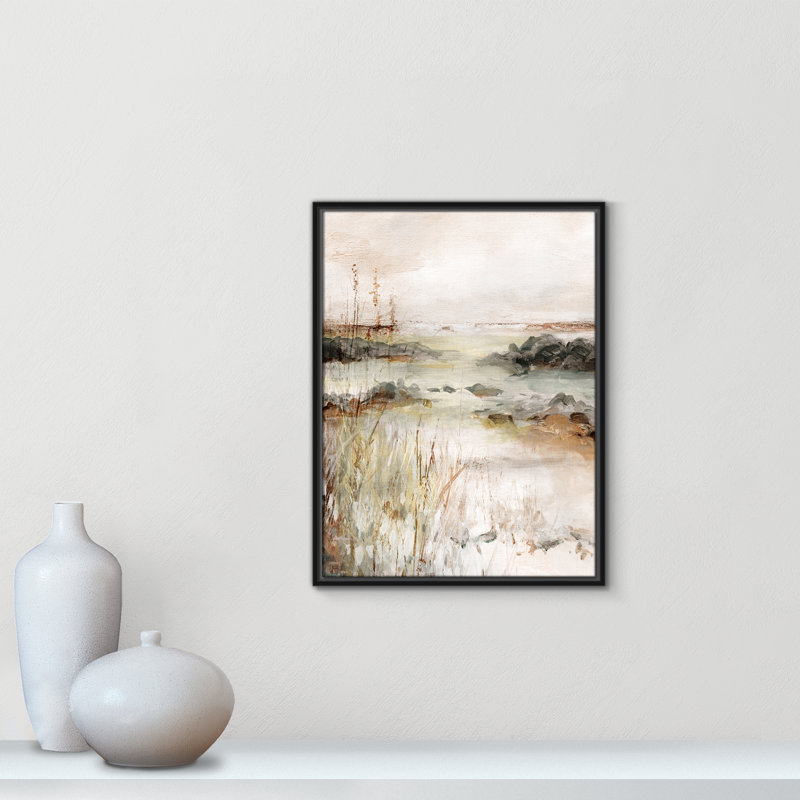 Impression de méandres de la rivière Wylder par Carol Robinson, H 25,5 po x l 19,5 po, Noir