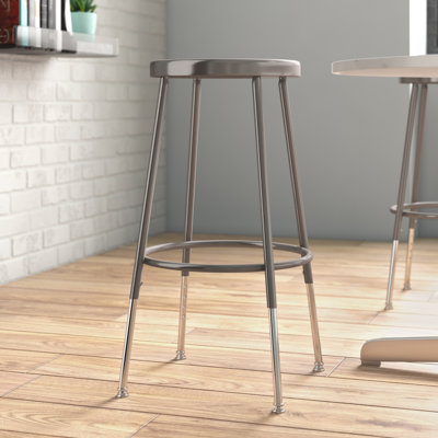 6200 Series Height Adjustable Heavy Duty Steel Stool with Footring