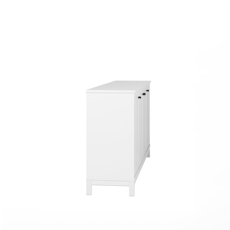 White Pine 4-Door Freestanding Accent Cabinet with Adjustable Shelves