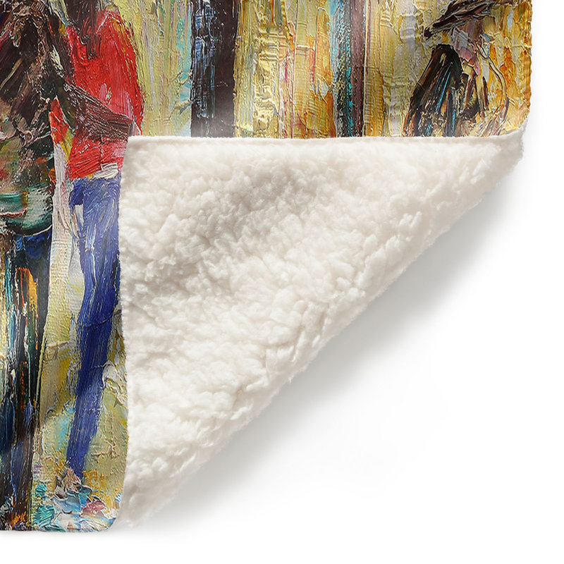 Couverture sherpa doux 2 en pluie new orléans, l 51 po x L 60 po