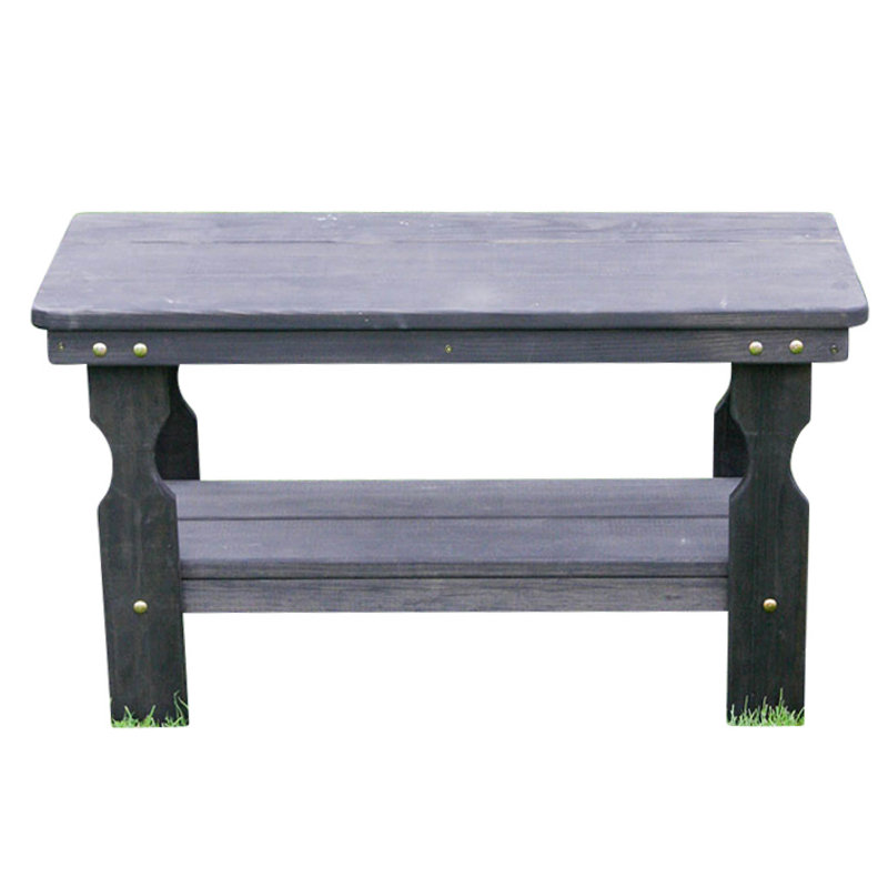 Table basse robuste en bois traité, Teinture noire semi-solide