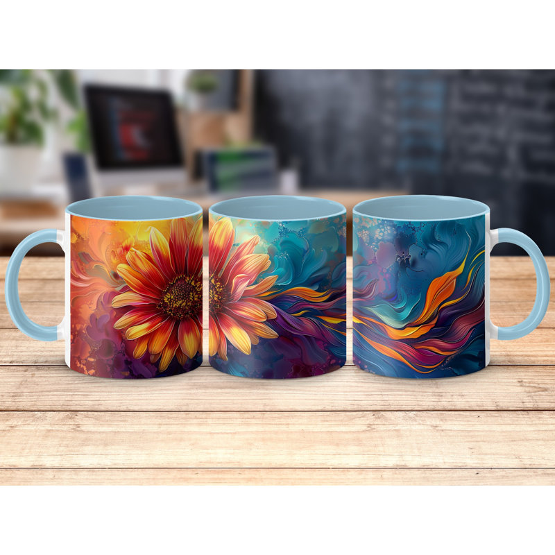Ceramic Coffee Mug, Light Blue