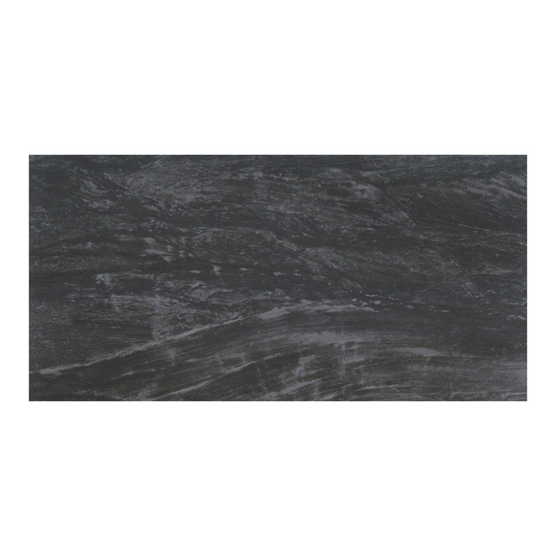 Marnix 24 in. x 48 in. Matte Porcelain Stone Look Floor and Wall Tile, Cinder