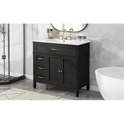 Bathroom Vanity with Sink and Drawers