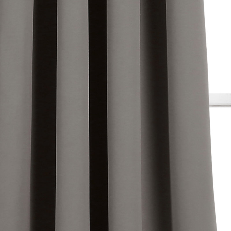 Insulated Blackout Curtain Pair, 52"W x 84"L, Dark Gray