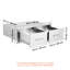 Tiroirs de cuisine en acier inoxydable pour l'extérieur l 29,5 po x H 10 po x P 19,7 po, tiroirs doubles pour barbecue, structure facile à assembler et conception scellée et stable