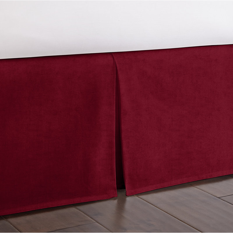 Jupe de lit Alia, 15", Très grand californien, Rouge