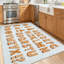 Tapis d'intérieur blanc lavable à la machine, motif alphabet et gingembre-1692689559