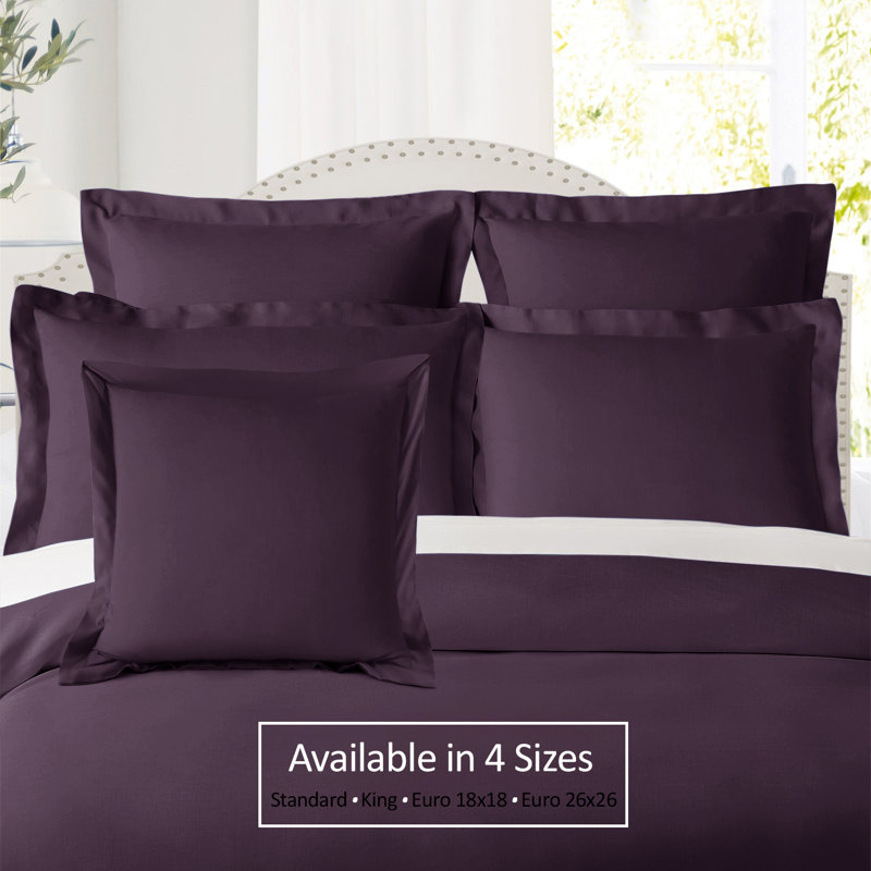 Taie décorative 100% polyester , Aubergine, 20 po x 26 po