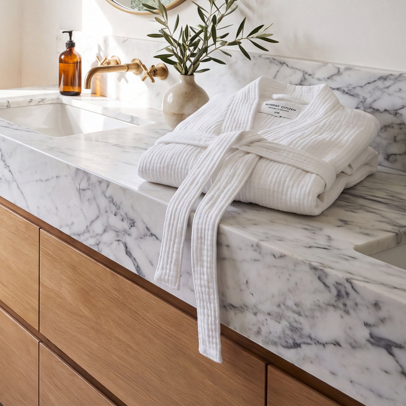 Kimono en mousseline de coton, TTG, Blanc