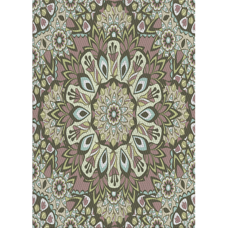 Tapis de la zone verte en laine touffeté à la main Dunnell