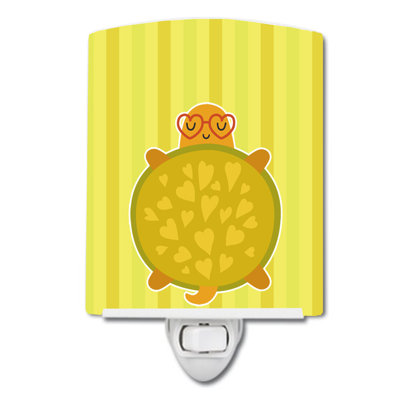 Turtle with Glasses Ceramic Night Light
