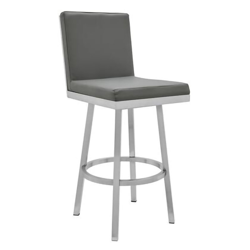 Tabouret de bar pivotant avec structure et dossier hexagonal
