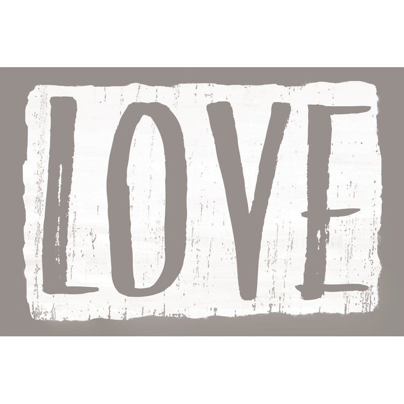 Love Grey - Wrapped Canvas Art Prints, 30cm H x 46cm W