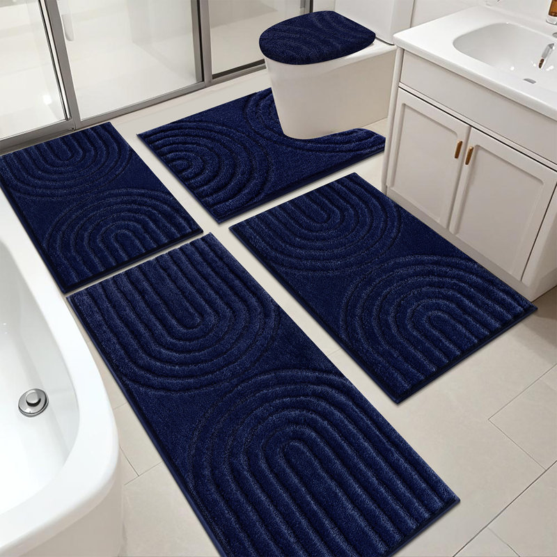 Tapis de bain absorbant (ensemble de 5), Bleu très foncé