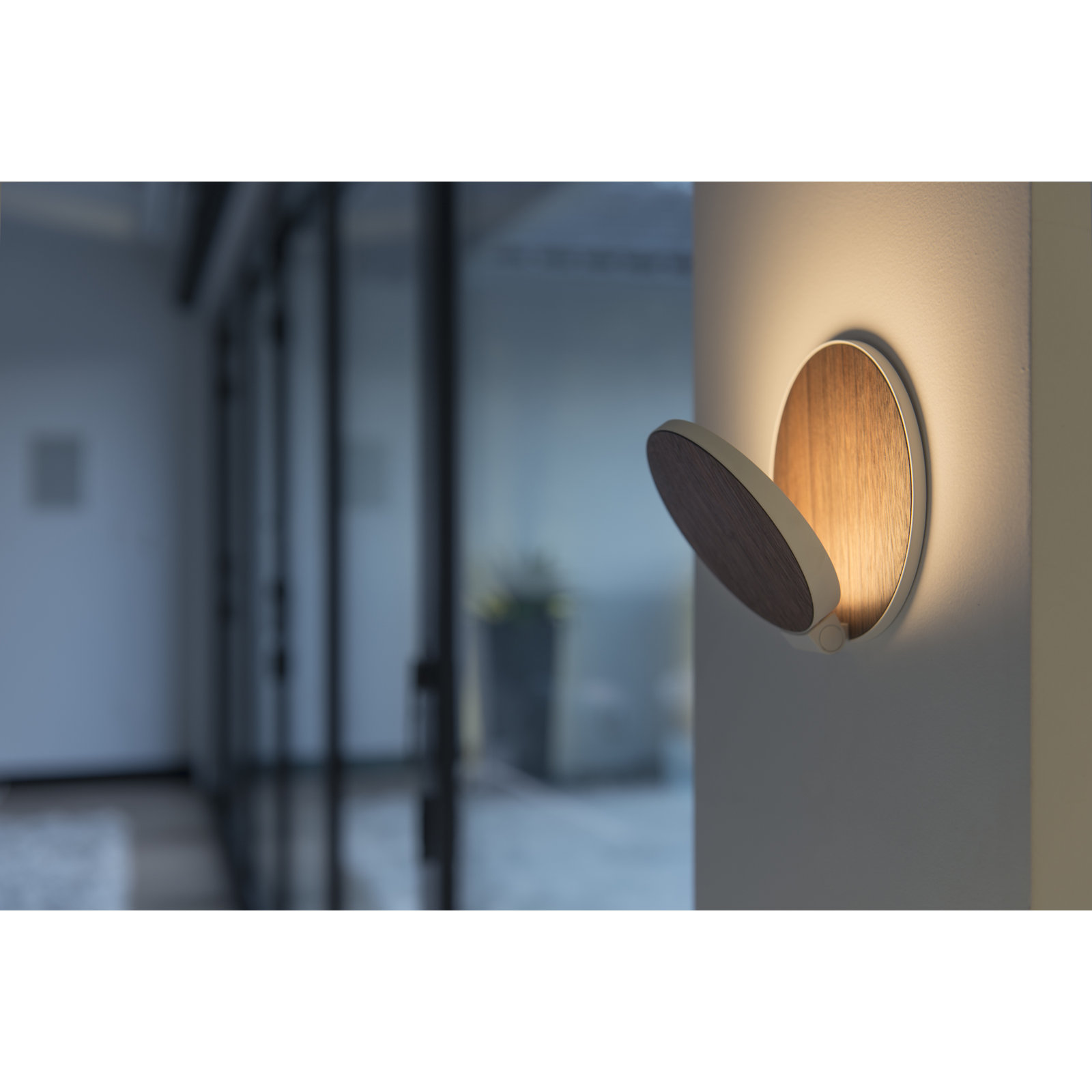 Gravy Single Light Dimmable LED Flush Mounted Sconce, Matte Green/Chrome