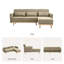 86.6'' 3-Level Adjustable Chenille Reversible L-Shaped Sectional-419267791