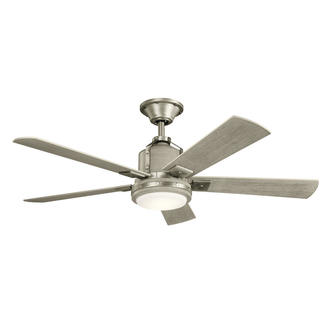 Colerne 52" 5 - Blade LED Standard Ceiling Fan with Wall Control and Light Kit Included Kichler Lighting 