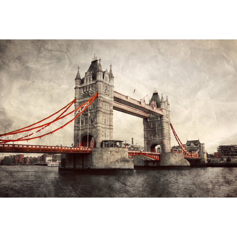 Tower Bridge - Single Picture Frame Painting on Canvas, 80 cm H x 120 cm W