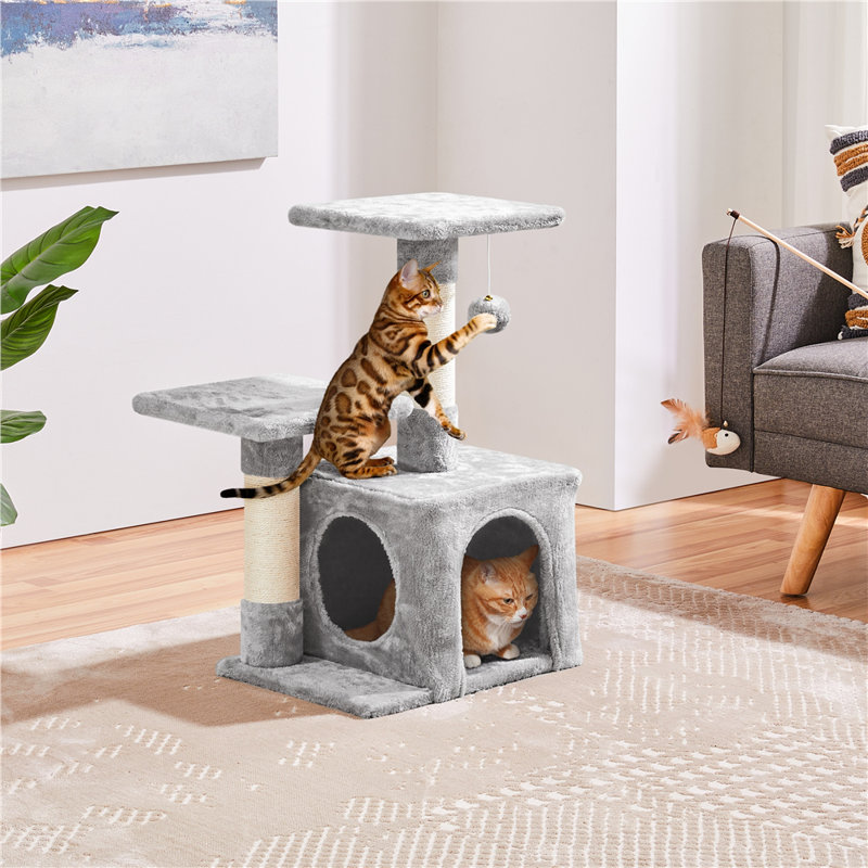 69cm H Cat Tree, Light Gray