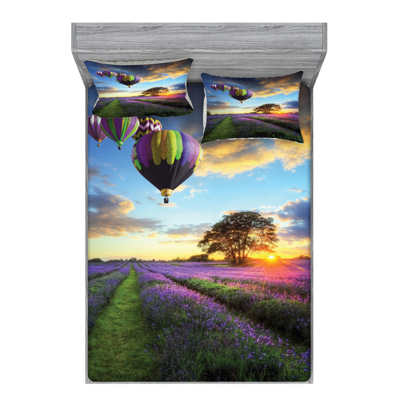 Microfiber Sheet Set, Queen Sheet Set with Fitted Sheet