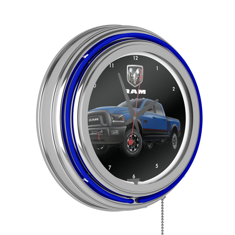 Horloge murale 14,5 po, Bleu