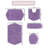 Athyrium Cotton 5 Piece Bath Mats Set, Quick Dry, Machine Washable, Absorbent-64625155