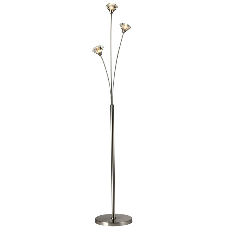 Sluss 170cm Tree Floor Lamp, Satin Nickel