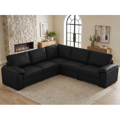 Canapé modulaire moderne avec repose-pieds, canapé convertible en forme de U