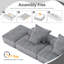 Canapé modulaire moderne 4 pièces avec 2 repose-pieds, 2 sièges et 4 coussins-981118254