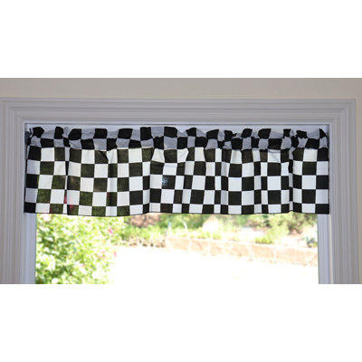 Cantonnière à damier