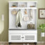 Portemanteau avec banc, vestiaire et rangement pour chaussures, banc de rangement pour chaussures, portemanteau avec crochets-59401420