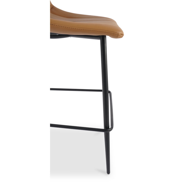 Finnigan Counter & Bar Stool, Light Brown/Faux Leather, Bar Stool (30" Seat Height)