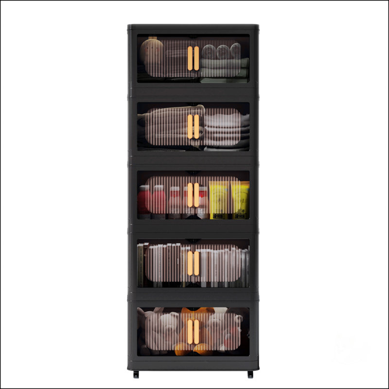 20" Side Wide Folding Storage Cabinet, 50" H x 19.69" W x 11.81" D, 5