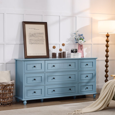 Commode rétro 9 tiroirs l 63 po