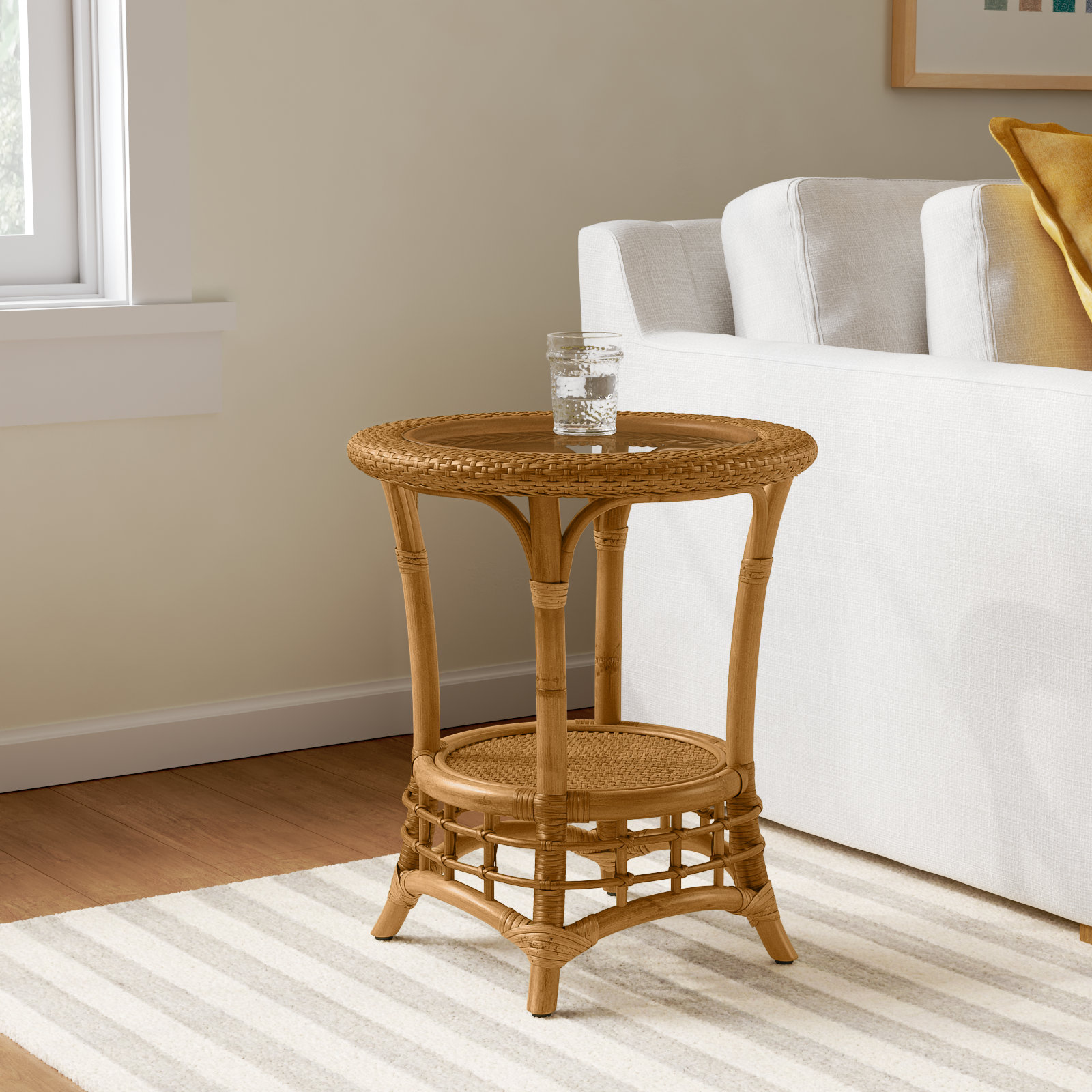 Luca End Table, Honey