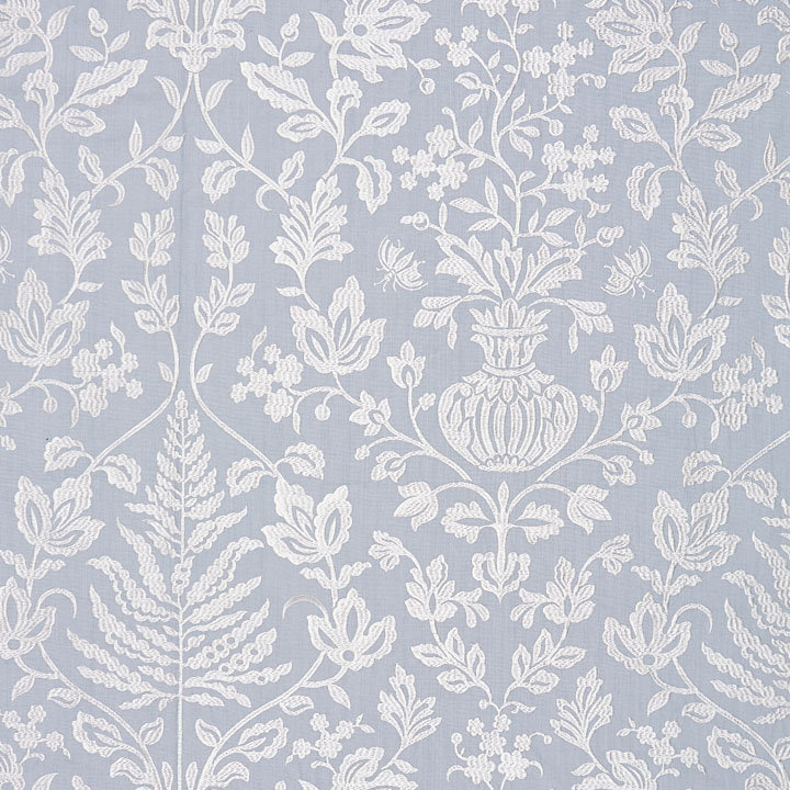 Oriana Shalimar Embroidery Fabric, Sky