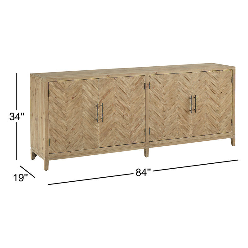 Bronx 84'' W Solid Wood Sideboard