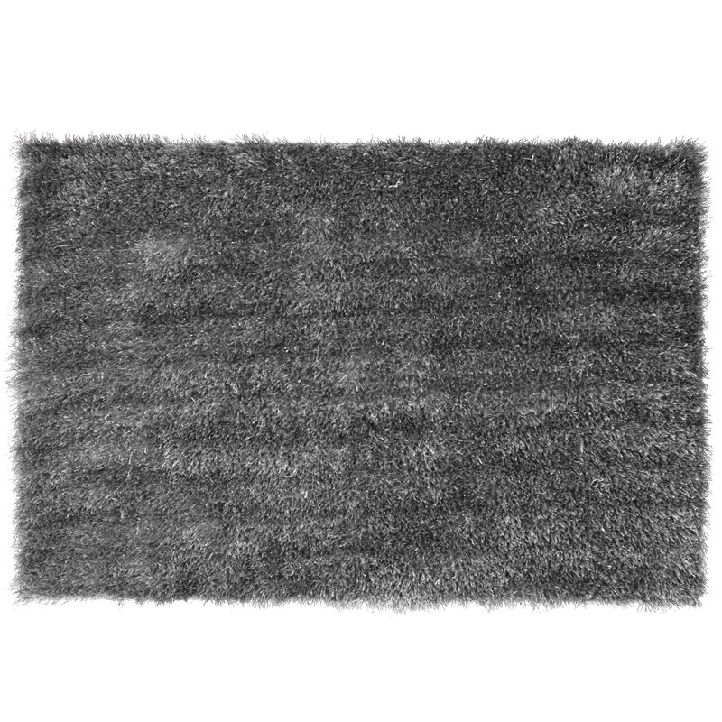 Tapis gris à poils longs Erwyn, Rectangle 1 pi 3 po x 2 pi