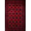 Red Geometric Modern Diamond Pattern Woven Base Decorative Rug Machine Washable-346238648