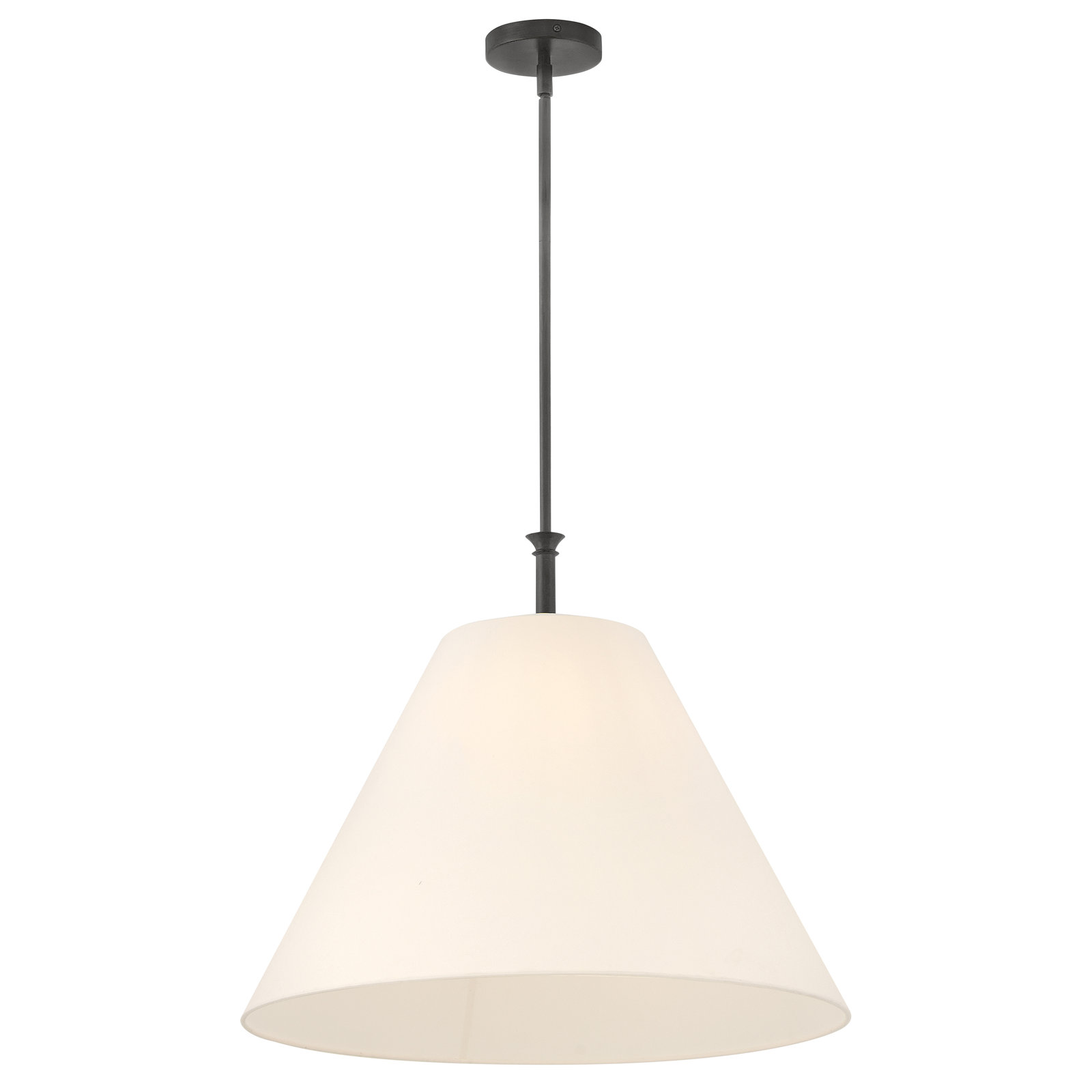 Greta Dimmable Single Light Pendant, Black