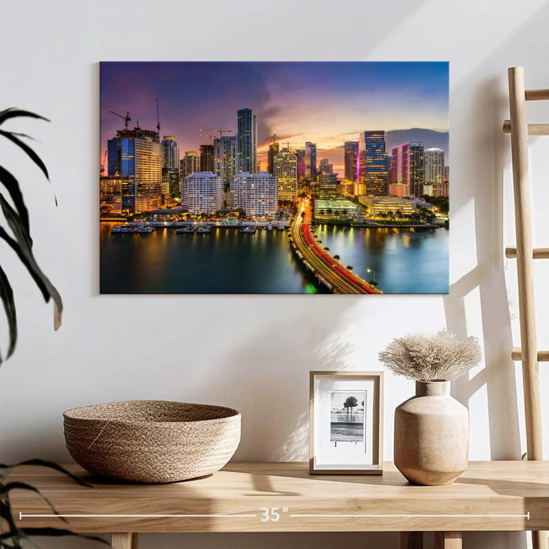 Sireci Miami Skyline, 16" H x 24" W