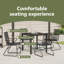 5 Piece Garden Dining Set Black PVC-522716891