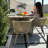 10 - Person Patio Dining Set with Rectangular Table , Cushions Included